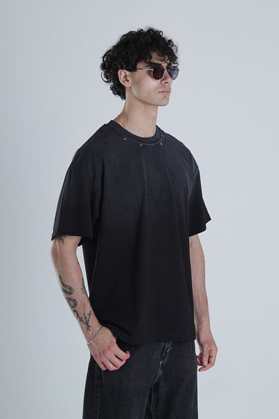 COCOPELLI Μπλουζάκι με σχέδιο Anthracite Oversize