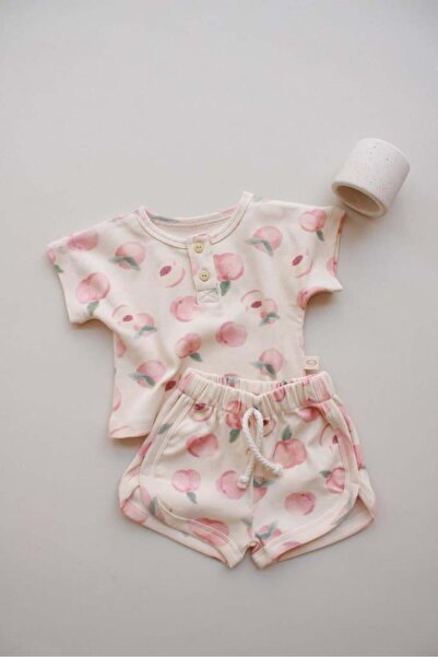 Oh La La Koala For Little Ones Peach Print Camisole Bottom Top Set