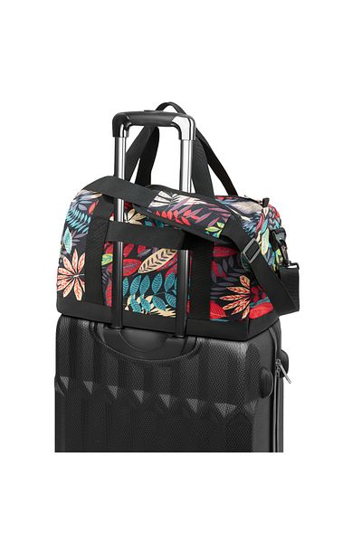zagatto Geantă de cabină 20L, neagră cu flori, dimensiuni sub șa 40x25x20 cm, impermeabilă, ZG825