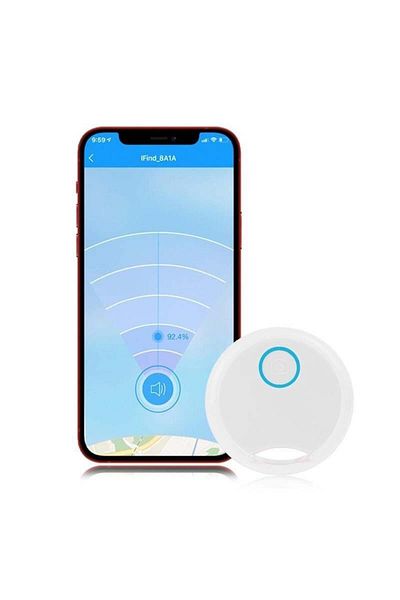 TECHSTAR ® Keylost Anti-lost Device, Bluetooth, Locator For Children, Objects, Animals, White