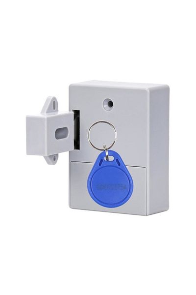TECHSTAR ® Smart Lock, Emid Ic, Digital, Discreet, Rfid Card Unlock, Access Control, Gray
