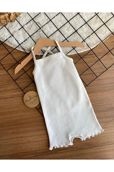 ArdenKids Ekru Çapraz Askılı Tulum