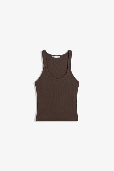Bershka Sleeveless ribbed T-shirt