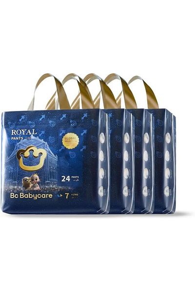 Bc Babycare Babycare Royal Baby Diaper Pants, Size 7 17kg+, Super Mega Pack, 96 Count