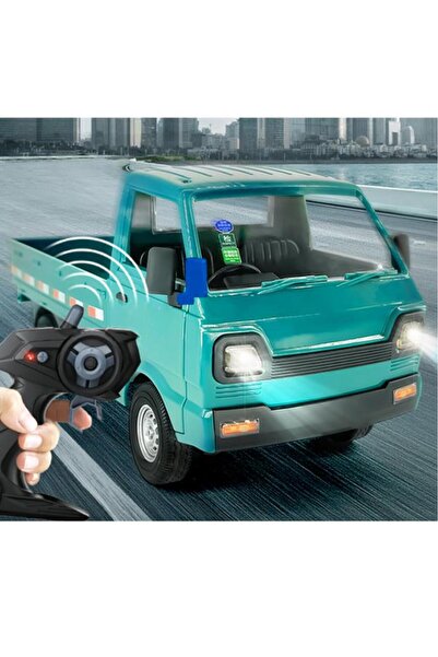 Limon Oyuncak Yeşil Uzaktan Kumandalı Şarjlı Duman Atan Açık Kasa Kamyonet 36...