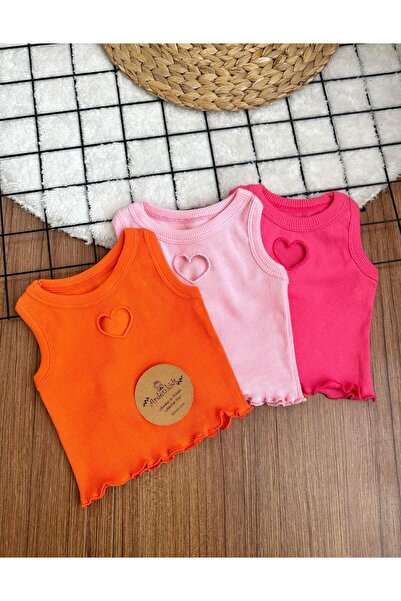 ArdenKids 2-7 Yaş 3'lü Kalpli Crop Top