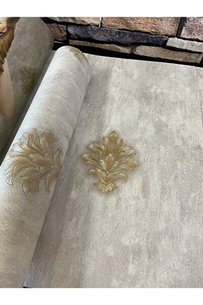 KOÇ YAPI DEKOR Tutkal Hediye 5.30m2 Kabartmalı Ithal Silinebilir Damask Desen