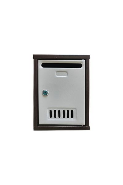 flores Apartment mailbox, brown, 200 x 265 x 77 mm