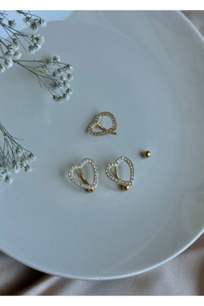 Home Sihra Accessories kalp model göbek piercingi altın renk