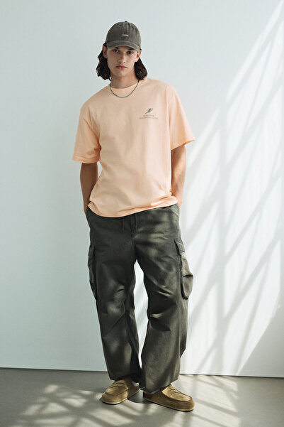 H&M Loose Fit Baskılı Tişört