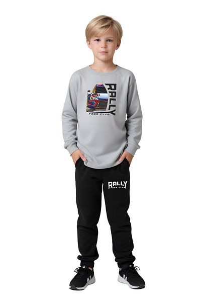 FYK KİDS Boy's Rally Printed Zero-Collar Religious Bottom-Top Set