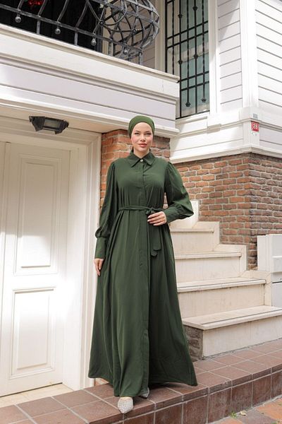 Nissra Ankanoor Hidden Placket Buttoned Ferace Anka 255044