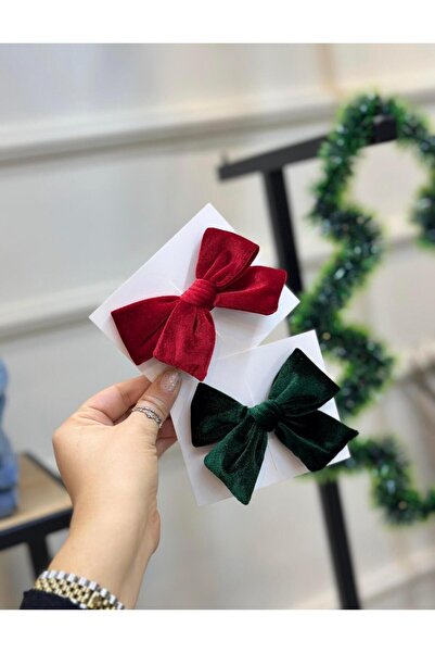 ArdenKids 2'li Yeni Yıl Kadife Fiyonk Klips Set