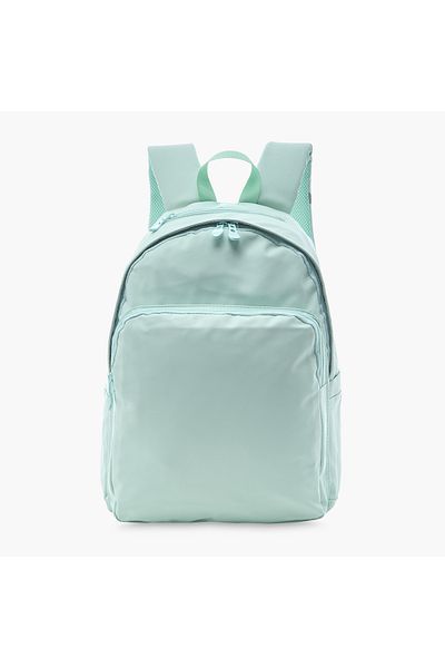 Juniors Solid Backpack with Adjustable Straps and Zip Closure - 16 inches