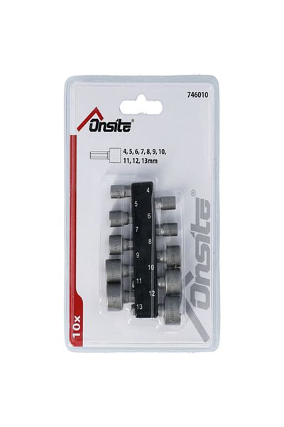 Onsite 10-Piece Mill Socket Head Metric Measurement Nutdriver Set