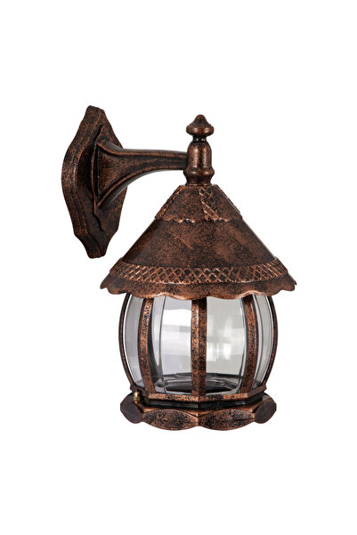 Şanlı Şanlı Süslü Sekizgen Dış Mekan Aydınlatma Ters Aplik 30 CM