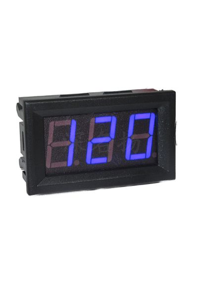 OEM Voltmeter with digital display, AC 30 - 500V, with 2 wires and connector, black