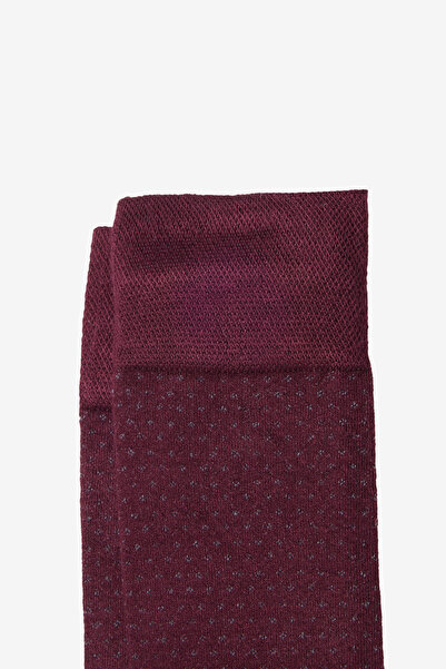 ALTINYILDIZ CLASSICS Мъжки чорапи с меки текстурирани шарки в бордо червено