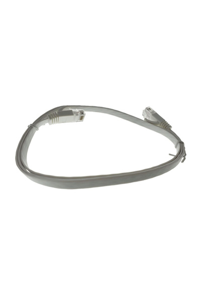 OEM Cablu UTP cat.6, 2xmufă RJ45, lungime 1m, plat, conexiune rețea, ethernet, alb