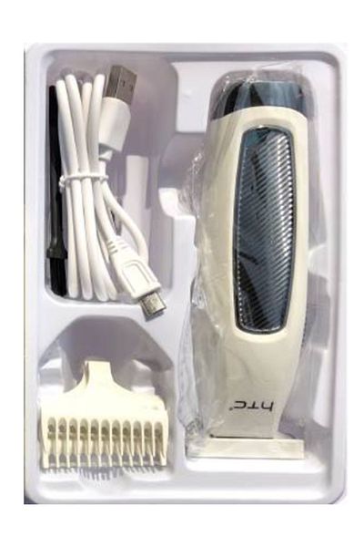 HTC AT-229C Rechargeable Hair Clipper with Stainless Steel Blade - White