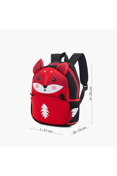 Juniors Printed Backpack with Adjustable Straps and Zip Closure - 12 inches