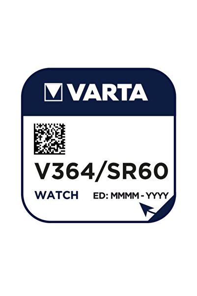 Varta Baterie de ceas V364 SR60 AG1, tip buton, 1.55V, 22 mAh, sistem cu oxid...