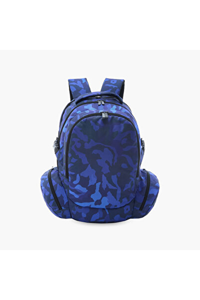 Juniors Camouflage Print Backpack with Zip Closure and Adjustable Straps - 16...