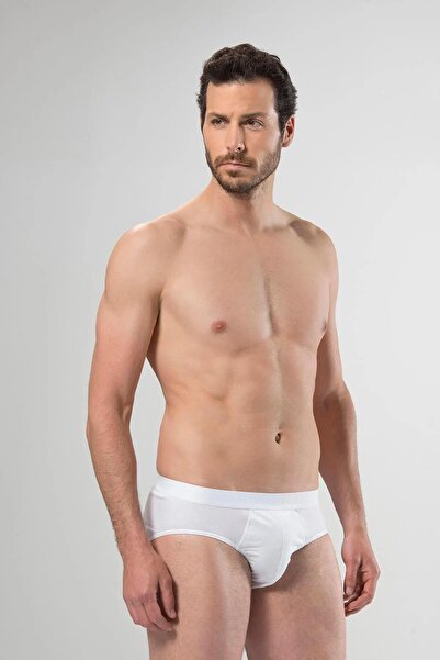 Cacharel 10 bucăți slip clasic pentru bărbați, alb, 50% modal, 50% bumbac 1207
