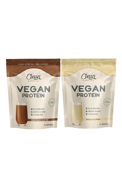 Clean Powders Vegan Protein 600 Gr - Chocolate - Vanilla Set of 2