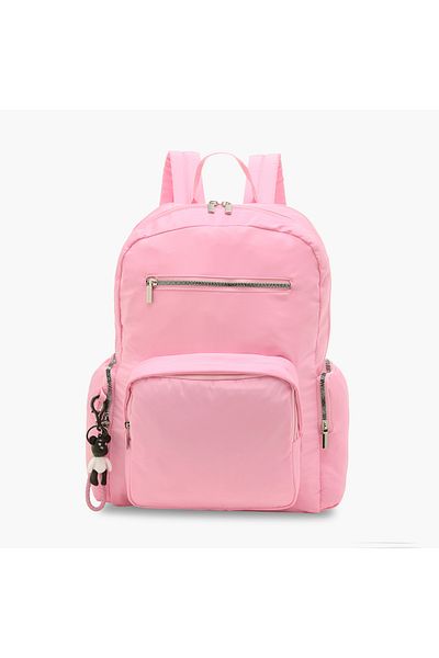Juniors Solid Backpack with Adjustable Shoulder Straps and Zip Closure - 17 inches
