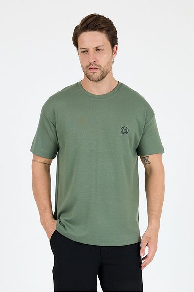 Rodi Oversize Crew Neck Short Sleeve Men's T-Shirt Loose Casual Fit, Summer Men's Basic T-Shirt 7840