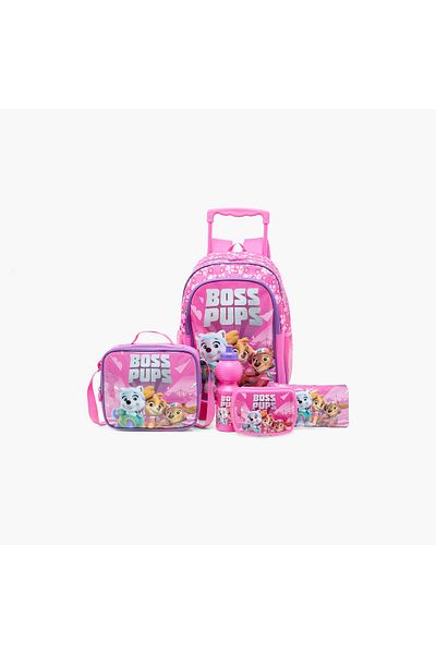 NİCKELODEON PAW Patrol Print 5-Piece Trolley Backpack Set - 16 inches