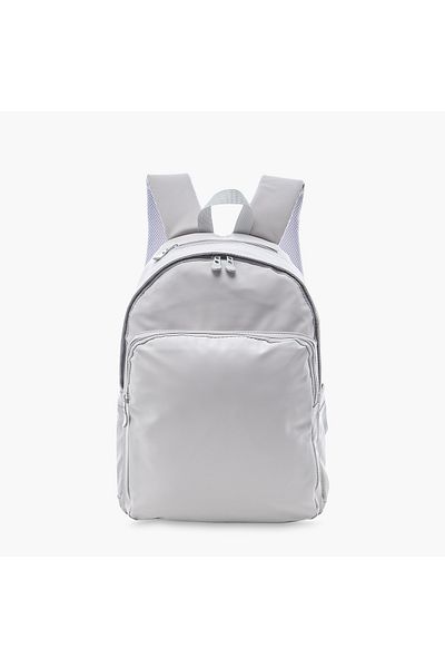 Juniors Solid Backpack with Adjustable Straps and Zip Closure - 16 inches