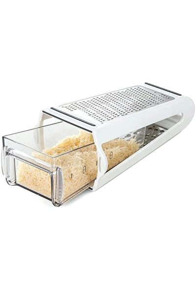 Aptel Razatoare cu recipient detasabil, plastic/inox, alb, 22x13.5x9 cm