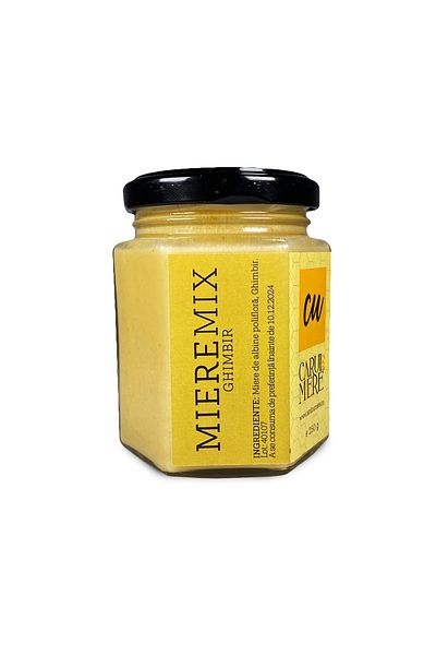 CARUL CU MIERE Bee honey with ginger, MiereMix, Carul cu Miere, 250g