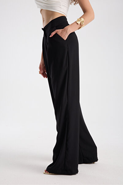 second chance ist. Women's Black Pants Pleated Crepe