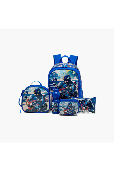 Juniors مجموعة حقيبة ظهر مطبوعة من 5 قطع - 16 بوصة