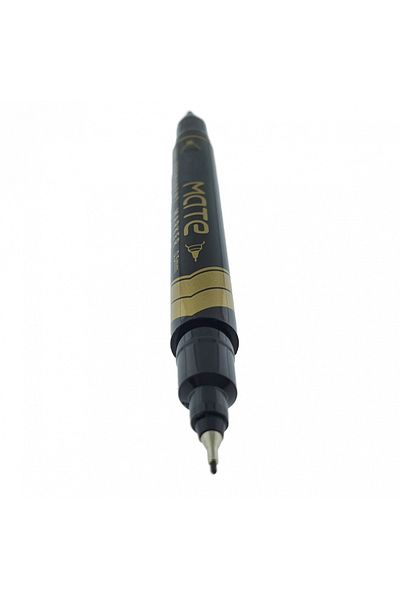 OEM Black permanent marker with 2 tips, 0.5mm and 1mm, for various surfaces