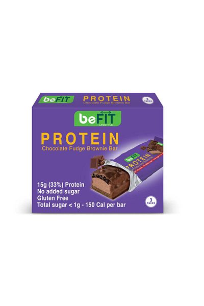 Be Fit beFIT Protein Cake Bar Chocolate Fudge - 3pcs Box (135gm)