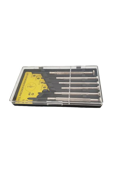 OEM Set of 6 small precision screwdrivers, with chrome-plated handle, FS-10726
