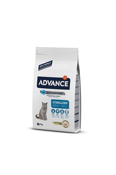 Advance Cat Sterilized Adult Dry Food For Adult Sterilized Cats 3kg