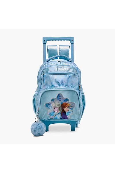 Disney Frozen Print Trolley Backpack with Retractable Handle - 14 inches