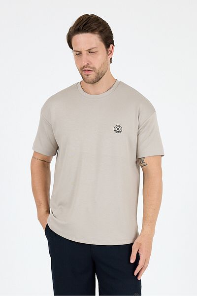 Rodi Oversize Crew Neck Short Sleeve Men's T-Shirt Loose Casual Fit, Summer Men's Basic T-Shirt 7840