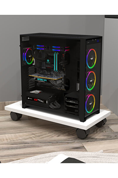 KONAK EV EŞYALARI Bilbo MDF Kasa Taşıyıcı,MDF,Bilgisayar Kasa Taşıyıcı,Tekerl...