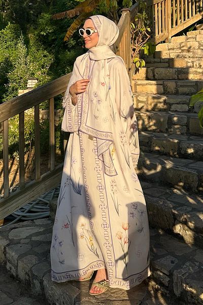 carell Η επιλογή της Ayça İşlek Palmara Ecru Flosh Abaya