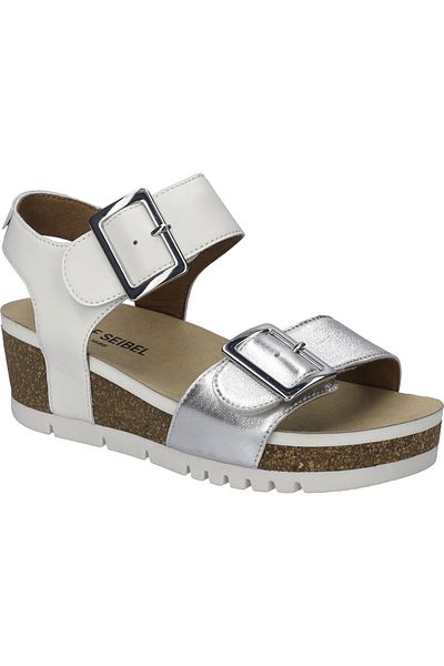 Josef Seibel Quinn 02 | Sandale für Damen | Grau Quinn 02, silber-kombi