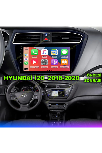 drivetec Hyundai i20 2018-2020 Uyumlu Android Sistem Carplay Destekli Multimedia