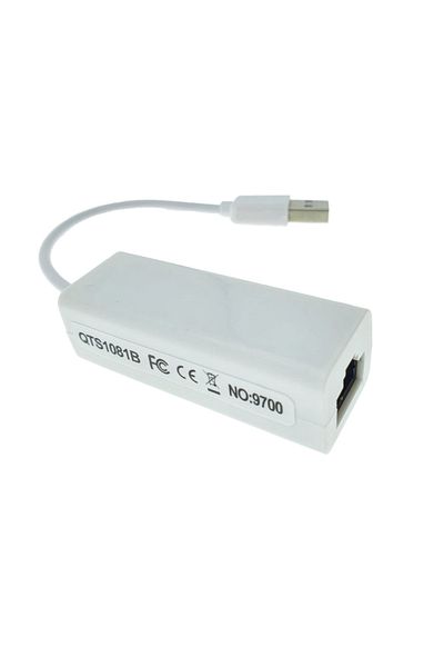 OEM Network card, USB 2.0 male to RJ-45 female, Ethernet LAN adapter, internet 10/100 Mbps, white
