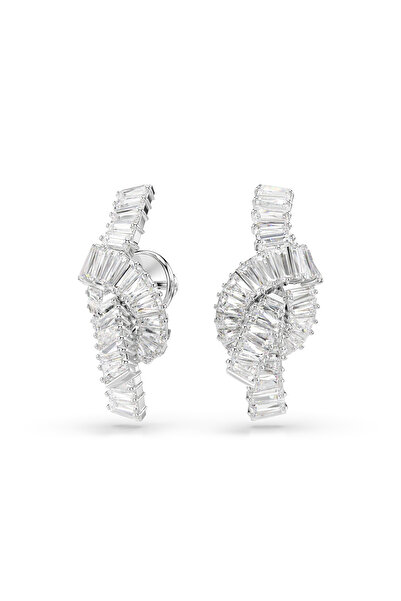 Swarovski 5727040 Küpe Matrıx:Pe Knot Whı/Rhs