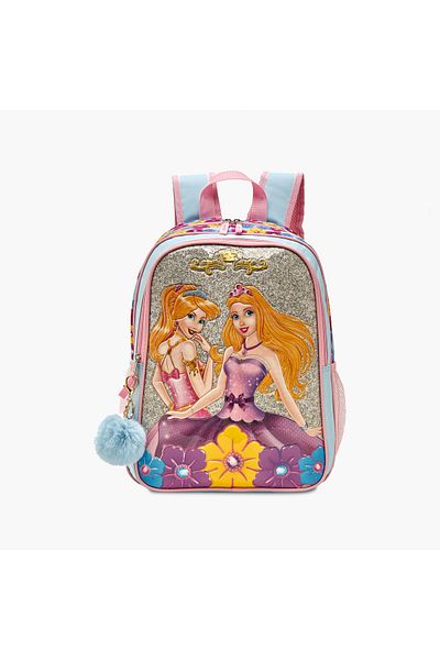 Juniors Princess Print Backpack with Lunch Bag and Pencil Pouch